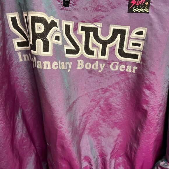 Vintage 90’a Metallic Surf Style 1/4 zip Interplanetary Body Gear jacket. OSFA. - Picture 10 of 15